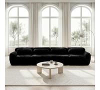 RRrawgff Canapé d'angle Convertible,canapé Convertible,Canapé compressé 2-4 Places,Éponge Haute résilience 32D,revêtement en Tissu Moelleux,modulable sans Structure,avec Coussins