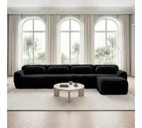 RRrawgff Canapé d'angle Convertible,canapé Convertible,Canapé compressé 2-4 Places,Éponge Haute résilience 32D,revêtement en Tissu Moelleux,modulable sans Structure,avec Coussins