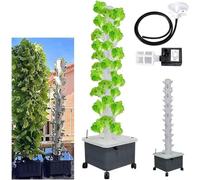 RRrawgff Smart Garden, Pots de Jardin verticaux, système de Plantation hydroponique Tower Garden, kit de Jardin intérieur (Taille : 15 Couches 45 Trous)