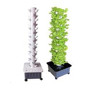 RRrawgff Tour hydroponique de 15 étages et 45 Trous, système de Culture aquaponique, kit de Culture aéroponique pour Herbes, Fruits et légumes avec Pompe d'hydratation, Adaptateur et Pots en Filet.