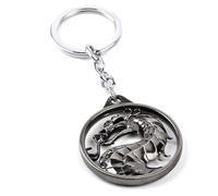 RRRIOT Porte Clés Fashion Vintage Charm Game Keychain Dragon Totem Alliage Clé Clés du Porte-Bague Cadeau pour Hommes Accessoires Clés De Voiture-Black Keychain