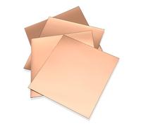 RRRST 4PCS Pure Plaque de cuivre 10x10cm, 0.5mm Épaisseur, Pureté du cuivre 99.9%, Le carré Feuille de cuivre pour Bijoux DIY Artisanat Modèle Peinture
