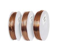 RRRST Assortiment de fils en cuivre émaillé et bobine de cuivre isolé, 3 diamètres (millimètre 0,6, 0,8, 1), longueur 37 m