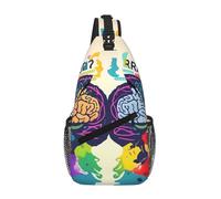 RRSZCC Avantage du cerveau gauche et droit - Sac de poitrine pour homme et femme - Petit sac à bandoulière étanche - Mini sac à dos pour la randonnée