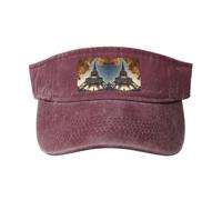 RRSZCC Belle Tour Eiffel Paris Femmes Respirant Protection Solaire Cap pour Golf Tennis Course à Pied Usage Quotidien, Rouge, Taille unique