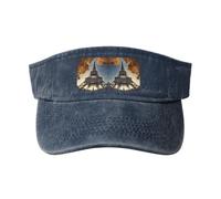 RRSZCC Belle Tour Eiffel Paris Femmes Respirant Protection Solaire Cap pour Golf Tennis Course à Pied Usage Quotidien, bleu marine, Taille unique