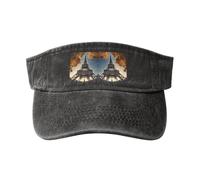 RRSZCC Belle Tour Eiffel Paris Femmes Respirant Protection Solaire Cap pour Golf Tennis Course à Pied Usage Quotidien, Noir , Taille unique