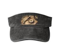 RRSZCC Boussole et Carte du Monde Ancienne Casquette Femme Respirant Protection Solaire pour Golf Tennis Course à Pied Usage Quotidien, Noir , Taille unique