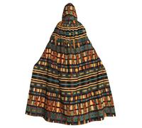 RRSZCC Cape de sorcière africaine classique tissée pour Halloween, cape à capuche, robe de reine pour très grand lit, costume de Renaissance et médiévale, costume de costumade