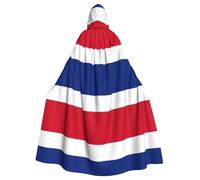 RRSZCC Cape de sorcière avec drapeau du Costa Rica pour Halloween, cape à capuche, robe de reine pour roi, costume Renaissance médiévale pour cosplay