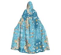 RRSZCC Cape de sorcière de la carte de la Grèce pour Halloween, cape à capuche, robe de reine pour roi, costume de Renaissance médiévale pour cosplay, costume