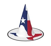 RRSZCC Chapeau de sorcière imprimé drapeau de l'État du Texas, accessoire de costume de sorcière pour Halloween, cosplay, fête, décoration de vacances
