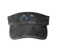 RRSZCC Constellation Star Clusters Galaxies Casquette de protection solaire respirante pour femme pour golf, tennis, course à pied, usage quotidien, Noir , Taille unique