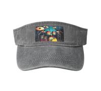 RRSZCC Cool Drums Ensemble de casquette de protection solaire respirante pour femme, pour golf, tennis, course à pied, usage quotidien, gris, Taille unique