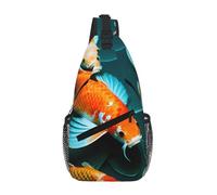RRSZCC HD Fancy Carp Sling Chest Bag For Men and Women Small Shoulder Bag Waterproof Mini Crossbody Daypack for Hiking