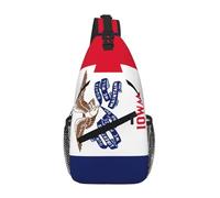 RRSZCC Iowa State Flag Sling Chest Bag For Men and Women Small Shoulder Bag Waterproof Mini Crossbody Daypack for Hiking