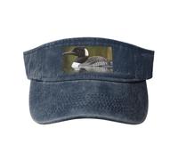 RRSZCC Loon Nature Oiseau Femmes Respirant Protection Solaire Cap pour Golf Tennis Course à Pied Usage Quotidien, bleu marine, Taille unique