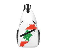 RRSZCC Petit sac à bandoulière étanche avec carte du drapeau du Liban pour homme et femme