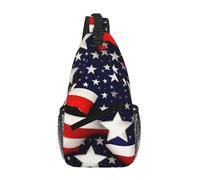 RRSZCC Petit sac à bandoulière étanche avec drapeau américain et rayures pour homme et femme