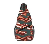 RRSZCC Petit sac à bandoulière imperméable à motif bacon pour homme et femme - Mini sac à bandoulière pour la randonnée