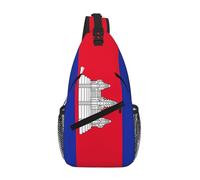 RRSZCC Petit sac à bandoulière imperméable avec drapeau du Cambodge pour homme et femme