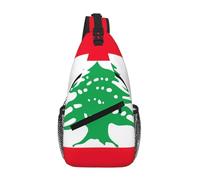 RRSZCC Petit sac à bandoulière imperméable pour homme et femme Motif drapeau du Liban