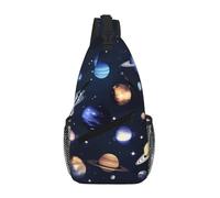 RRSZCC Planets Stars And Galactic System Sac de poitrine à bandoulière pour homme et femme Petit sac à bandoulière étanche Mini sac à dos pour la randonnée