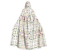 RRSZCC Présentation de divers légumes cape de sorcière Halloween cape à capuche reine roi tenue Renaissance médiévale costume cape cosplay