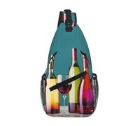 RRSZCC Sac à dos à bandoulière étanche pour verres à cocktail et bouteille de vin pour homme et femme, petit sac à bandoulière étanche pour la randonnée