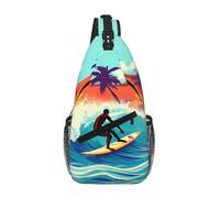 RRSZCC Sac de poitrine hawaïen à bandoulière ondulée pour homme et femme, petit sac à bandoulière étanche, mini sac à dos pour la randonnée