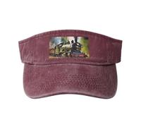 RRSZCC Steam Little Train Casquette de protection solaire respirante pour femme pour golf, tennis, course à pied, usage quotidien, Rouge, Taille unique