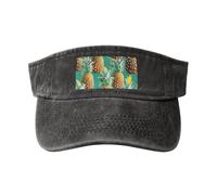 RRSZCC Tropical Ananas Hawaiian Femmes Chapeau de Protection Solaire Respirant pour Golf Tennis Course à Pied Usage Quotidien, Noir , Taille unique