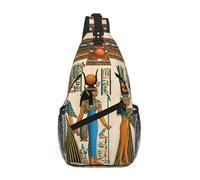 RRSZCC Women In Ancient Egypt Sac de poitrine à bandoulière pour homme et femme Petit sac à bandoulière étanche Mini sac à dos pour la randonnée