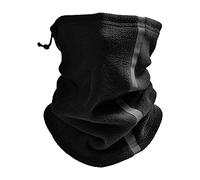 RrT373 Écharpe chaude en polaire pour l'hiver Motif chien Rouge Change Coupe-vent Chaud Masque de nuit Ski froid Rayures Cordon de serrage Demi Face Tour de cou, Noir , taille unique