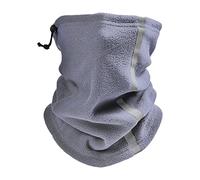 RrT373 Écharpe chaude en polaire pour l'hiver Motif chien Rouge Change Coupe-vent Chaud Masque de nuit Ski froid Rayures Cordon de serrage Demi Face Tour de cou, gris, taille unique