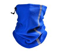 RrT373 Écharpe chaude en polaire pour l'hiver Motif chien Rouge Change Coupe-vent Chaud Masque de nuit Ski froid Rayures Cordon de serrage Demi Face Tour de cou, bleu, taille unique