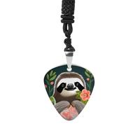 Rrtsmsgh Collier avec pendentif en forme de médiator de guitare en acier titane pour homme et femme, cadeau pour amateurs de musique, guitaristes, musiciens, fans de rock
