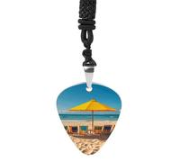 Rrtsmsgh Collier avec pendentif médiator de guitare en acier titane pour homme et femme, cadeau pour amateurs de musique, guitaristes, musiciens, fans de rock