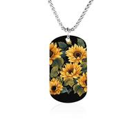 Rrtsmsgh Collier tournesol pour illuminer ma vie - Pendentif rectangulaire en acier titane - Cadeau pour homme et femme
