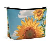 Rrtsmsgh Goodlooking Trousse de toilette portable en cuir synthétique avec fermeture éclair Hello Nice Sunshines pour femme