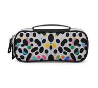 Rrtsmsgh Trousse à crayons à paillettes arc-en-ciel de grande capacité, petite trousse de maquillage en cuir synthétique avec fermeture éclair et poignée, trousse à crayons portable pour bureau