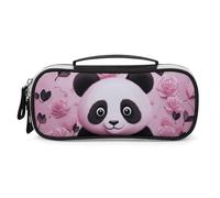Rrtsmsgh Trousse à crayons de grande capacité, petite trousse de maquillage en cuir synthétique avec fermeture éclair et poignée, trousse à crayons portable pour bureau, rangement de cosmétiques