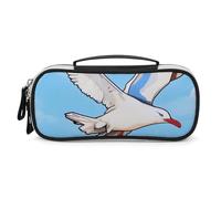 Rrtsmsgh Trousse à crayons Flying Seagulls de grande capacité, petite trousse de maquillage en cuir synthétique avec fermeture éclair et poignée, trousse à crayons portable pour bureau, rangement de
