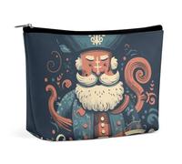 Rrtsmsgh Trousse de maquillage portable en cuir synthétique avec fermeture éclair - Personnages pirates - Pour femme