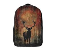 RRTYVFD Firelit Dingo Sac à dos pour enfant, 17 pouces, sac à dos d'école, sac à dos de loisirs, sac à dos de voyage, pour garçons et filles, grande capacité, Moonlit Majesty, 17"