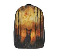 RRTYVFD Firelit Dingo Sac à dos pour enfant, 17 pouces, sac à dos d'école, sac à dos de loisirs, sac à dos de voyage, pour garçons et filles, grande capacité, Firelit Dingo, 17"