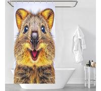 RRTYVFD Rideau de Douche Quokka's Joyful Close-Up, Anti-moisissure, séchage Rapide, résistant et imperméable, pour Salle de Bain, 90 x 180 cm (35,43 x 70,87 Pouces).