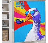 RRTYVFD Rideaux de Douche Chill Vibes The Cool Duck Edition, résistants à la moisissure, séchage Rapide et imperméables, avec 12 Crochets, 177 x 180 cm (69,69 x 70,87 Pouces).