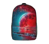 RRTYVFD Sac à dos chat en peluche motif clair de lune, sac à dos 3D pour tout-petits, idéal comme sac d'école ou cadeau d'anniversaire pour garçons et filles, 43 cm (17 pouces).