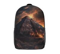 RRTYVFD Sac à dos décontracté Sunset Beach Maelstrom pour enfants, idéal pour l'école, les adolescents, filles et garçons, 43 cm (17 pouces).